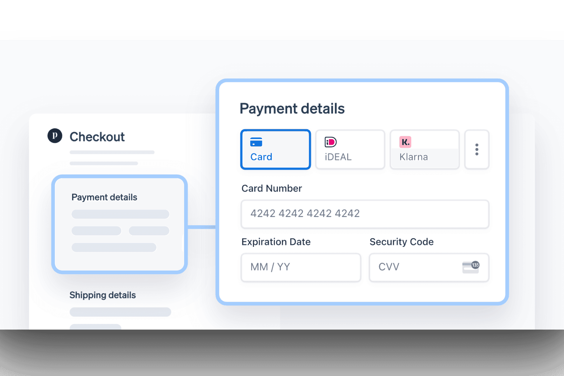 Stripe payment checkout showing card payment with multiple payment methods